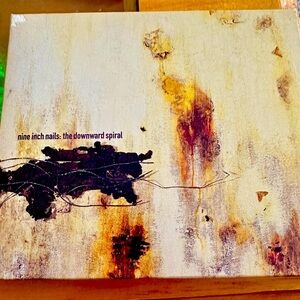 Nine Inch Nails CD The Downward Spiral Art Print - Brown and Black